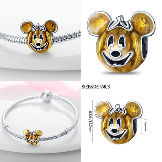 new 100% 925 sterling silver disney charm of ley 925 Chain Beaded Suitable For Ladies Original Pandora Bracelet DIY Jewelry ALODIA STORE