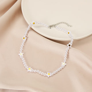 Trendy Love Pearl Necklace Female Personality Travel Party Fashion Clavicle Necklace Accessories collar perlas collar ALODIA STORE