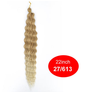 Synthetic Curly Braids  Water Wave 22 30 Inch Long Crochet Hair Ombre Brown Blonde Pink Deep Wave Braiding Hair Extensions ALODIA STORE