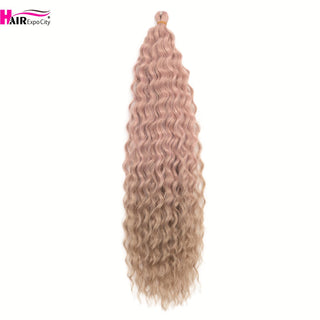 Ariel Curl Deep Wave Braiding Hair Extension Natural Synthetic African Afro Hair Water Twist Crochet Braids Hair Expo City ALODIA STORE
