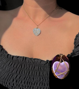 Trend Natural Stone Hexagon Crystal Rose Quartz Opal Star Pendant Necklace for Women Fluorite Lapis Bullet Pendulum Jewelry Gift ALODIA STORE