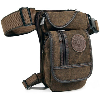 High Quality Men's Canvas Drop Leg Bag Military Motorcycle Multi-purpose Messenger Shoulder Bags Belt Hip Bum Waist Fanny Pack ALODIA STORE