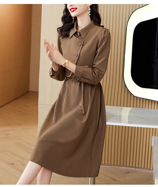 Korean Fashion Casual Two Piece Set Women Elegant Loose Vest CropTops + Long Sleeve Slim Shirt Dress Woman Femme 2 Piece Outfits ALODIA STORE