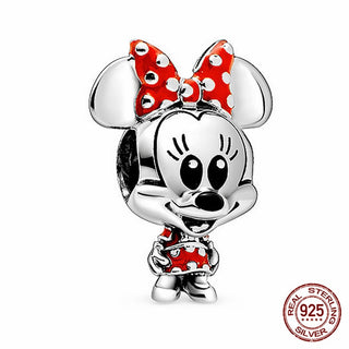 new 100% 925 sterling silver disney charm of ley 925 Chain Beaded Suitable For Ladies Original Pandora Bracelet DIY Jewelry ALODIA STORE