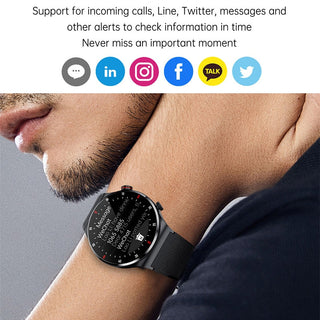 2022 New Bluetooth Call Smart Watch Men Sports Fitness Tracker Waterproof Smartwatch Large HD screen for huawei Xiaomi phone+box ALODIA STORE