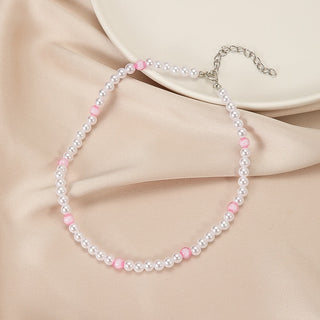 Trendy Love Pearl Necklace Female Personality Travel Party Fashion Clavicle Necklace Accessories collar perlas collar ALODIA STORE