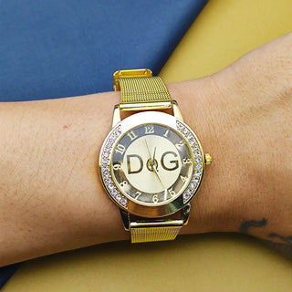 2022 Hot Sale European Fashion Watch Women Luxury Brand DQG Quartz Watch Reloj Mujer Casual Stainless Steel Ladies Clock ALODIA STORE