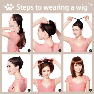 Green Short Bob Wig With Bangs for Women Shoulder Length Synthetic Wigs Cosplay Party Daily Lolita Natural Hair Black Pink Red ALODIA STORE