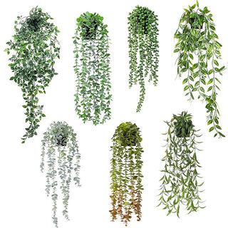 Artificial Vine Plants Hanging Ivy Green Leaves Garden Decoration Garland Grape Without Pot Fake Greenery Plant Home Accessories ALODIA STORE