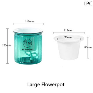 Self Watering Planter Pots Mini Round Design Succulent Plant Pot Indoor Home Garden Modern Decorative Pot Garden Supplies FU ALODIA STORE