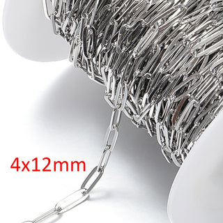 No Fade 2Meters Stainless Steel Chains for Jewelry Making DIY Necklace Bracelet Accessories Gold Chain Lips Beads Beaded Chain ALODIA STORE