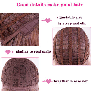 SHANGKE Synthetic Cosplay Wig Long Straight Middle Part Hair Blonde Pink Black Heat Resistant Fiber Long Hair Wigs For Women ALODIA STORE