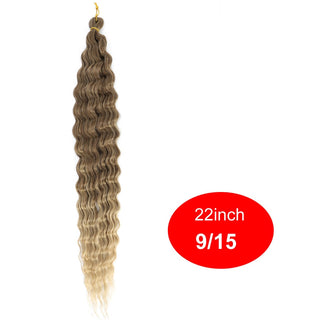 Synthetic Curly Braids  Water Wave 22 30 Inch Long Crochet Hair Ombre Brown Blonde Pink Deep Wave Braiding Hair Extensions ALODIA STORE