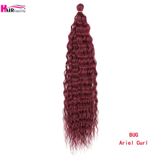 Ariel Curl Deep Wave Braiding Hair Extension Natural Synthetic African Afro Hair Water Twist Crochet Braids Hair Expo City ALODIA STORE