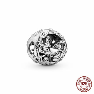 new 100% 925 sterling silver disney charm of ley 925 Chain Beaded Suitable For Ladies Original Pandora Bracelet DIY Jewelry ALODIA STORE