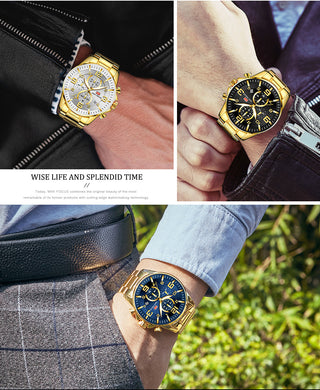 MINI FOCUS Watches Mens Top Brand Luxury Gold Watch Calendar Waterproof Chronograph Multifunction Business relogio masculino New ALODIA STORE