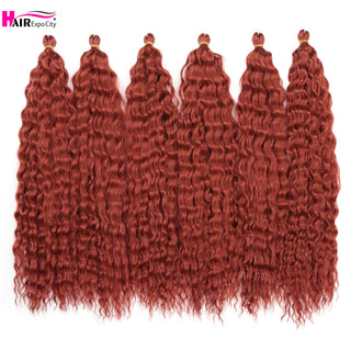Ariel Curl Deep Wave Braiding Hair Extension Natural Synthetic African Afro Hair Water Twist Crochet Braids Hair Expo City ALODIA STORE