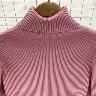 Elegant Turtleneck Long Sleeve Knit Bodycon Pencil Dress Slim Basic Fashion Sweater Vestido Sexy Women Autumn Winter Clothing ALODIA STORE