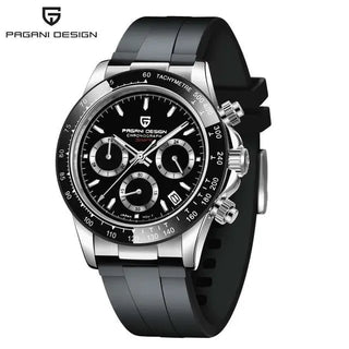 PAGANI DESIGN Top Brand New Men Quartz Wristwatch Luxury Sapphire Glass Sports Watch Rubber Strap Chronograph Watch Men Relogio ALODIA STORE