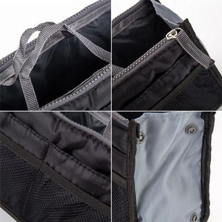Nylon Cosmetic Bags For Women Tote Insert Double Zipper Makeup ALODIA STORE