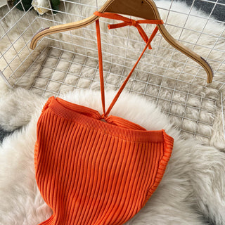 Halter Crochet Bodycon Dress ALODIA STORE