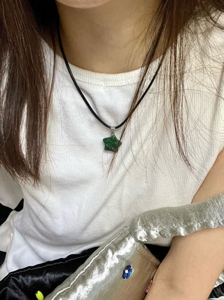 Trend Natural Stone Hexagon Crystal Rose Quartz Opal Star Pendant Necklace for Women Fluorite Lapis Bullet Pendulum Jewelry Gift ALODIA STORE