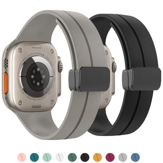 Magnetic Strap For Apple watch ultra band 44mm 45mm 49mm 40mm 41mm 42mm 38mm 45 mm Silicone Bracelet iWatch Series 7 8 se 6 5 3 ALODIA STORE