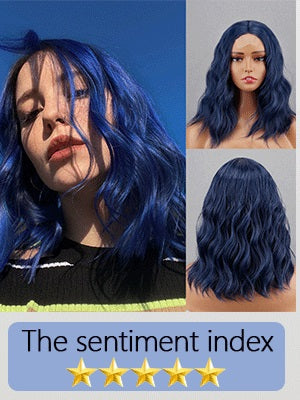 Green Short Bob Wig With Bangs for Women Shoulder Length Synthetic Wigs Cosplay Party Daily Lolita Natural Hair Black Pink Red ALODIA STORE