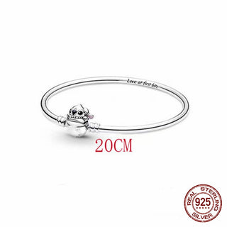 new 100% 925 sterling silver disney charm of ley 925 Chain Beaded Suitable For Ladies Original Pandora Bracelet DIY Jewelry ALODIA STORE