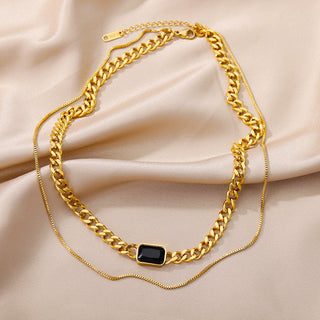 Stainless Steel Geometry Star Moon Butterfly Pendant Multilayer Chain Choker Necklace For Women Wedding Accessories Dropshipping ALODIA STORE