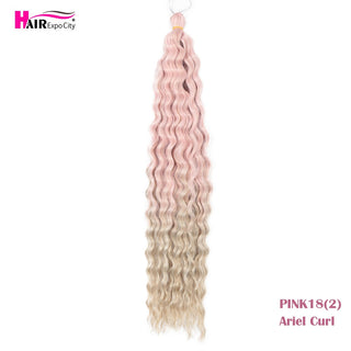 Ariel Curl Deep Wave Braiding Hair Extension Natural Synthetic African Afro Hair Water Twist Crochet Braids Hair Expo City ALODIA STORE