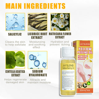 Exfoliation Yellow Peeling Oil Foot Leg Remove Dead Skin Deep Cleansing Remove Dark Whitening Body Skin Care ALODIA STORE