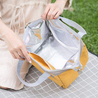 Portable Lunch Bag New Thermal Insulated Lunch Box Tote Cooler Bag Bento Pouch Lunch Container School Food Storage Bags ALODIA STORE