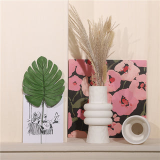 Nordic Ins Creative Ceramics Vase Home Ornaments White Vegetarian Flower Pot Vases Home Decorations Craft Gifts ALODIA STORE