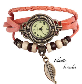 High Quality Women Genuine Leather Vintage Quartz Dress Watch Bracelet Wristwatches watch women luxury watch ALODIA STORE