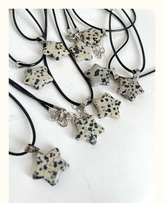 Trend Natural Stone Hexagon Crystal Rose Quartz Opal Star Pendant Necklace for Women Fluorite Lapis Bullet Pendulum Jewelry Gift ALODIA STORE