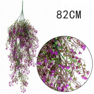 Artificial Plant Vines Wall Hanging Rattan Leaves Branches Outdoor Garden Home Decoration Plastic Fake Silk Leaf Green Plant Ivy ALODIA STORE