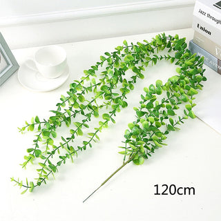 Artificial Plant Vines Wall Hanging Rattan Leaves Branches Outdoor Garden Home Decoration Plastic Fake Silk Leaf Green Plant Ivy ALODIA STORE