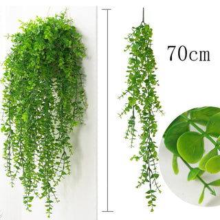Artificial Plant Vines Wall Hanging Rattan Leaves Branches Outdoor Garden Home Decoration Plastic Fake Silk Leaf Green Plant Ivy ALODIA STORE