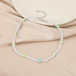 Trendy Love Pearl Necklace Female Personality Travel Party Fashion Clavicle Necklace Accessories collar perlas collar ALODIA STORE