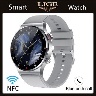 LIGE ECG+PPG Bluetooth Call Smart Watch Men 2022 Sports Bracelet NFC Waterproof Custom Watch Face Men SmartWatch For IOS Android ALODIA STORE