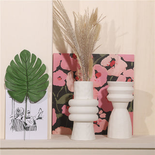 Nordic Ins Creative Ceramics Vase Home Ornaments White Vegetarian Flower Pot Vases Home Decorations Craft Gifts ALODIA STORE