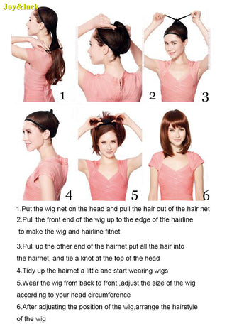Short Ombre Blonde Wig Synthetic Bob Straight Hair With Bangs Women Natural Daily Wear Wig ALODIA STORE