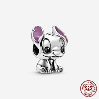 new 100% 925 sterling silver disney charm of ley 925 Chain Beaded Suitable For Ladies Original Pandora Bracelet DIY Jewelry ALODIA STORE