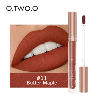 O.TWO.O Liquid Lipstick Matte Lip Gloss Cosmetic Lightweight Lip Glaze Long Lasting Lip Tint  Waterproof 12 Color Lips Makeup ALODIA STORE