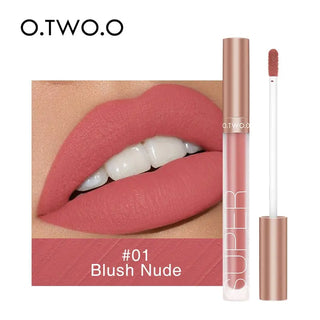O.TWO.O Liquid Lipstick Matte Lip Gloss Cosmetic Lightweight Lip Glaze Long Lasting Lip Tint  Waterproof 12 Color Lips Makeup ALODIA STORE