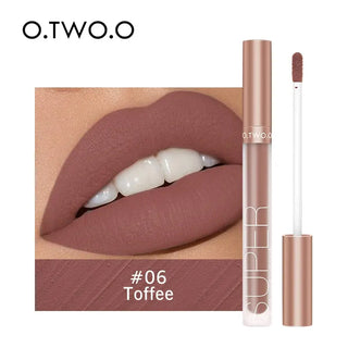 O.TWO.O Liquid Lipstick Matte Lip Gloss Cosmetic Lightweight Lip Glaze Long Lasting Lip Tint  Waterproof 12 Color Lips Makeup ALODIA STORE