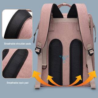 Folding Mommy Bag Portable Folding Crib Bed Large-capacity Baby Backpack Female Mommy Outting Bag Mummy Bag ALODIA STORE