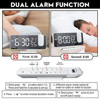 LED Digital Projection Clock ALODIA STORE