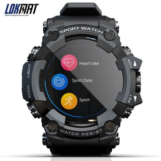 LOKMAT ATTACK Full Touch Screen Fitness Tracker Smart Watch Men Heart Rate Monitor Blood Pressure Smartwatch For Android ios ALODIA STORE